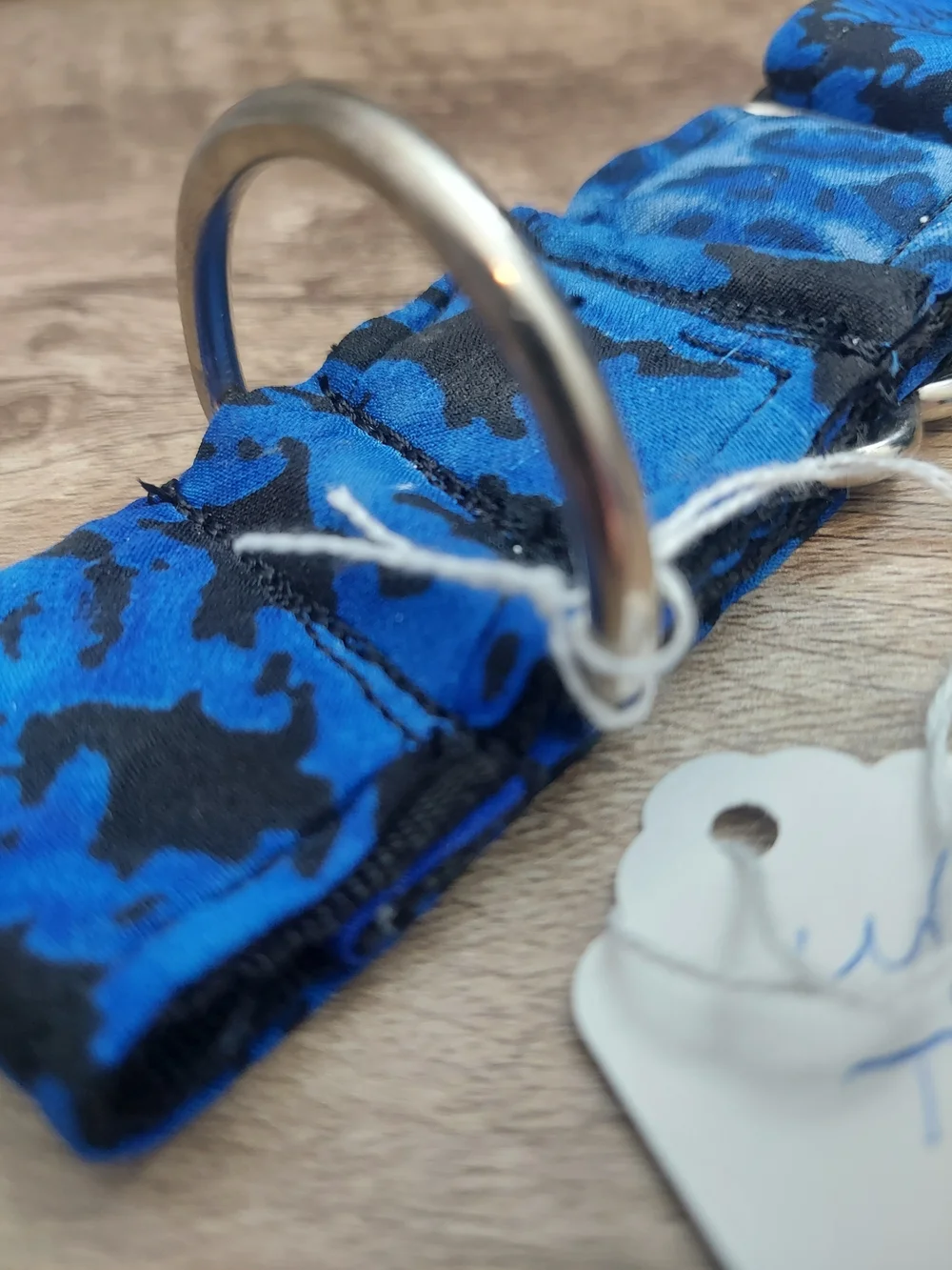 Custom Martingale Dog Collar Electric Blue Leopard Camo 1.5
